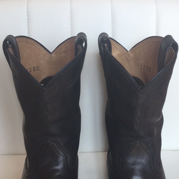 EUC Mens EE12 Black 35501 Heritage Roper Arita Western Cowboy Boots - Picture 5 of 16